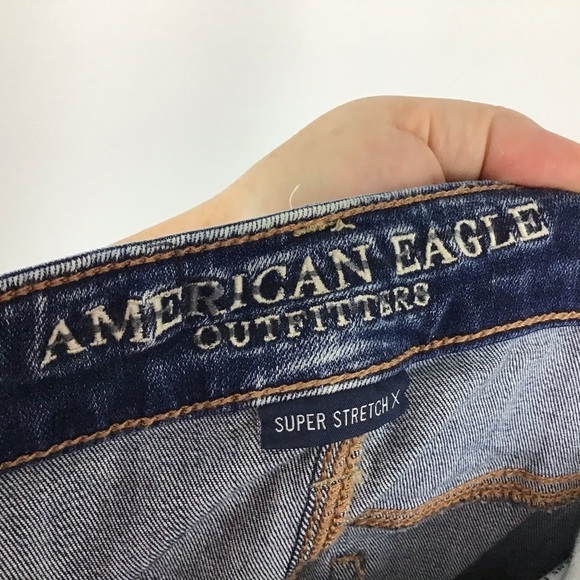 American Eagle Outfitters Embroidered Super Hi-Rise Jegging Distressed Jeans - Picture 9 of 13